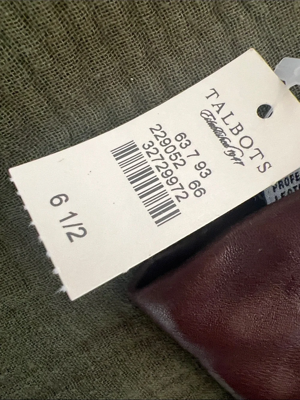 Vintage Talbots Brown Leather Gloves with Cashmere Lining